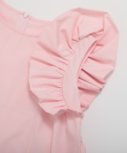 ブラウス シャツ バックフリルAラインブラウス レディース Fit more ブラウス シャツ バックフリルAラインブラウス