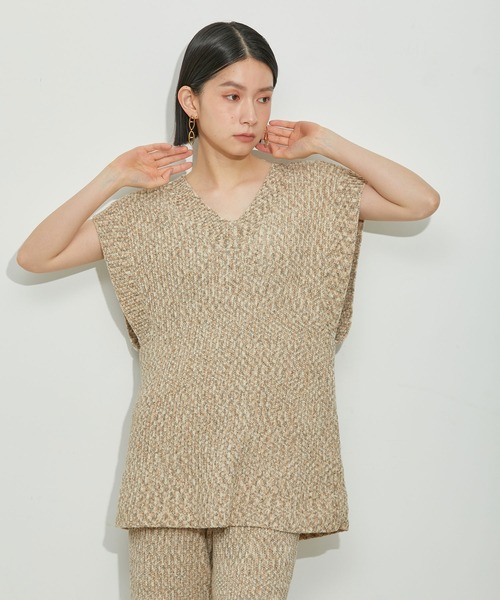 ADAM ET ROPE ベージュ ダブルブレスト ベスト 新品ジレ
