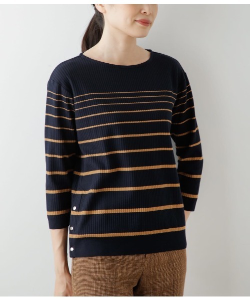【ダークブルー】グラデーションボーダーTシャツ セール】 グラデーションボーダーTシャツ （Tシャツ）｜LACOSTE