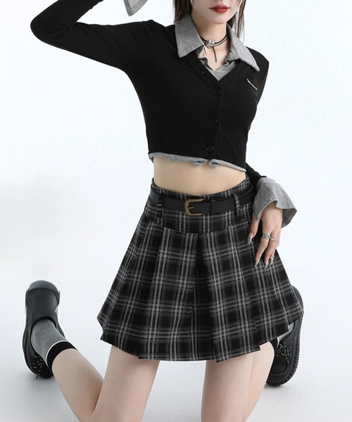 タグ付き未使用品★ブルーレーベル　スカート　チェック　ベルト　ボックスプリーツ タグ付き未使用品☆ブルーレーベル スカート チェック ベルト