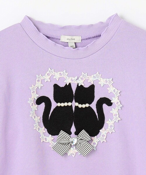 ANY（エニィ） トレーナー ネコシルエット裏毛トレーナー キッズ 子供