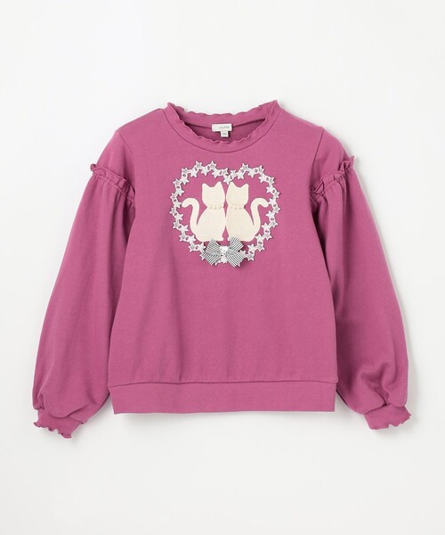 ANY（エニィ） トレーナー ネコシルエット裏毛トレーナー キッズ 子供