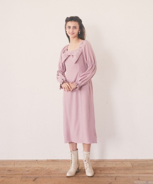 Maison de FLEUR ワンピース 愛され上手なリボンワンピース
