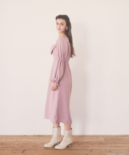 Maison de FLEUR ワンピース 愛され上手なリボンワンピース