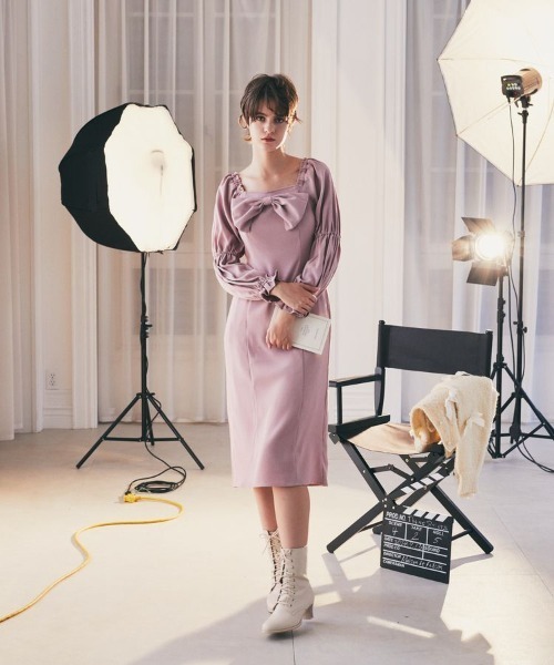Maison de FLEUR ワンピース 愛され上手なリボンワンピース