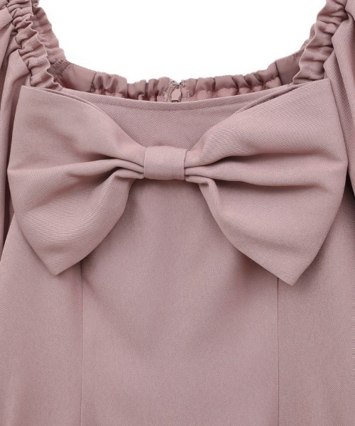 【新品】Maison de FLEUR ネックリボンワンピース　S Maison de FLEUR ワンピース 愛され上手なリボンワンピース