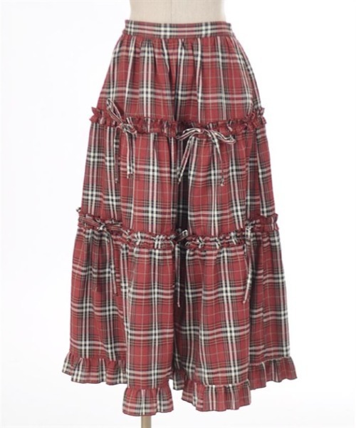 axes femme POETIQUE チェック柄ティアードスカート・新品 axes femme POETIQUE スカート チェック柄ティアードスカート