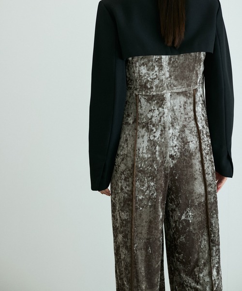 ADAM ET ROPE'（アダムエロペ） オールインワン ベロアロンパース