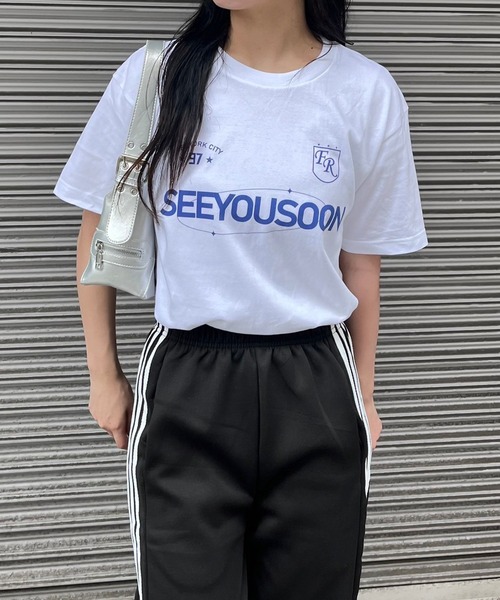 fiere（フィエール） tシャツ 半袖 スポーティーデザイン半袖Tシャツ