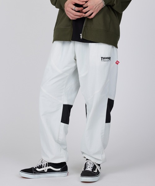 THRASHER ナイロンワッシャー裏メッシュパンツ mm5 THRASHER パンツ 「THRASHER」ナイロンワッシャー裏メッシュ