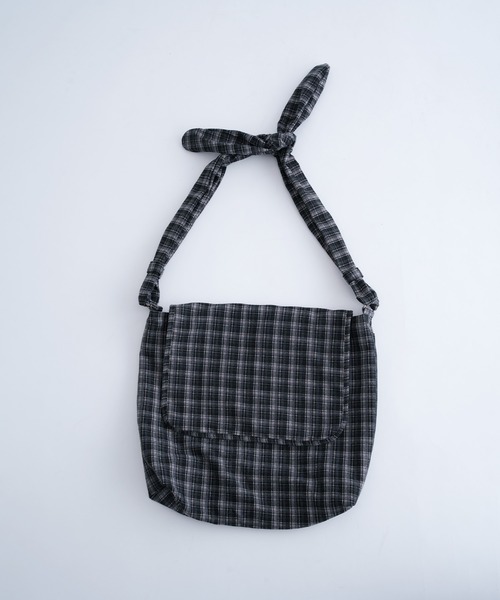 ショルダーバッグ 「EPNK」Knot check shoulder bag / ノットチェック