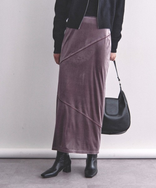 Solace スカート パイピングベロアロングスカート : ZOZOTOWN Yahoo!店