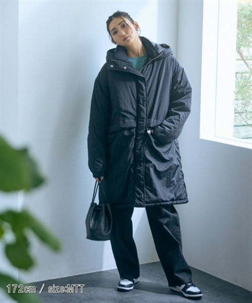 slattgir ダウンコート ダウンジャケット 高身長 中綿モンスター