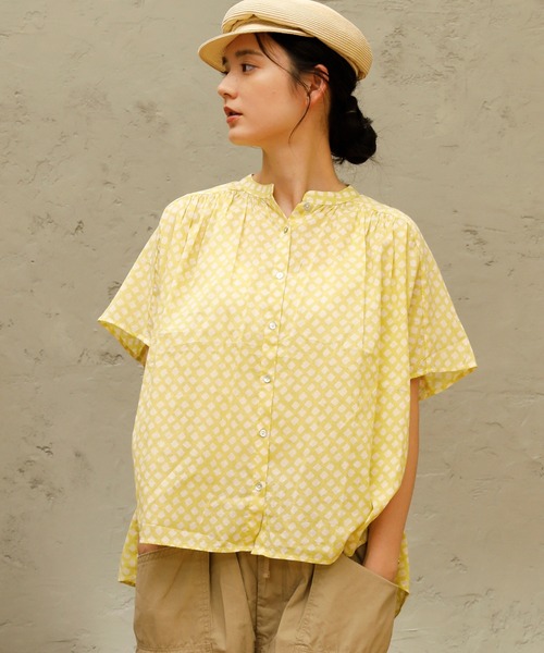 Brocante ブラウス シャツ 夏 半袖 「Brocante / ブロカント」 インド