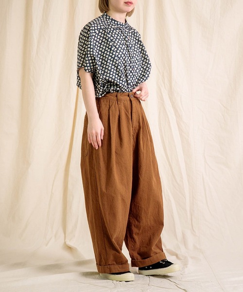Brocante ブラウス シャツ 夏 半袖 「Brocante / ブロカント」 インド