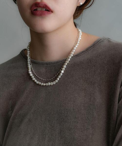 ネックレス SMELLY so’　pearl hook necklace レディースの画像