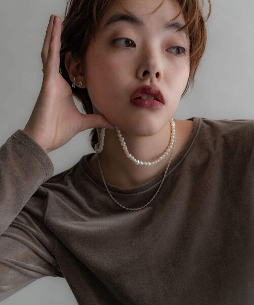 ネックレス SMELLY so’　pearl hook necklace レディースの画像