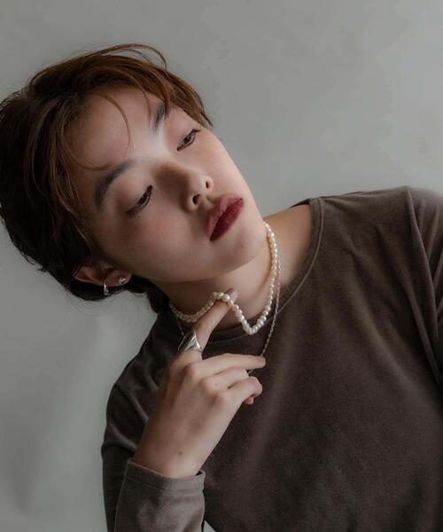 ネックレス SMELLY so’　pearl hook necklace レディースの画像