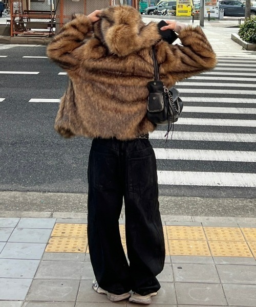 【Chikashitsu+】coating damage wide denim 楽天市場】受注制【Chikashitsu +】coating damage wide denim