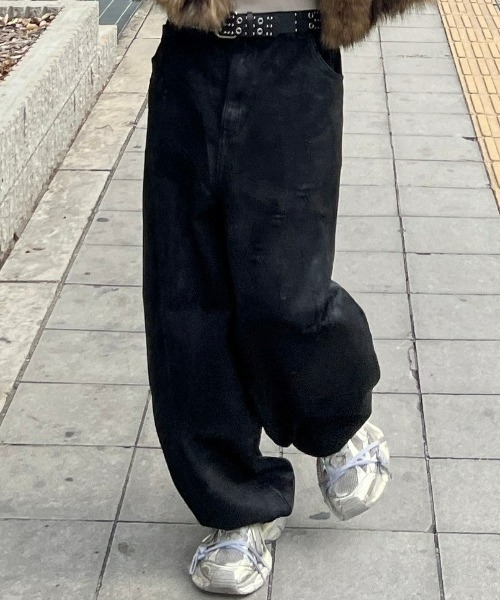 Chikashitsu+ ジーンズ 「Chikashitsu +」coating damage wide
