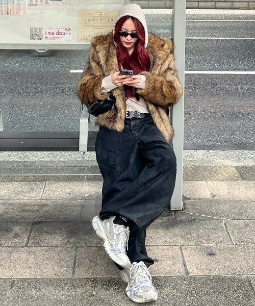 【Chikashitsu+】coating damage wide denim Chikashitsu+】coating damage wide denim - メルカリ