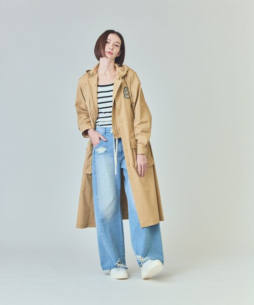 ミリタリージャケット モッズコート ミリタリー3WAYコート レディースの画像