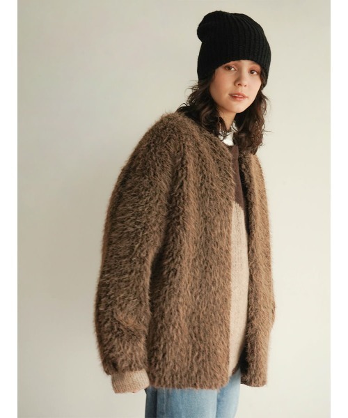 ジャケット・アウター melt the lady back shaggy knit melt the lady back shaggy knit