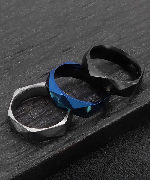 SBG by 7JEWELRY 指輪 リング SBG 六角形ミラーカットリング メンズ