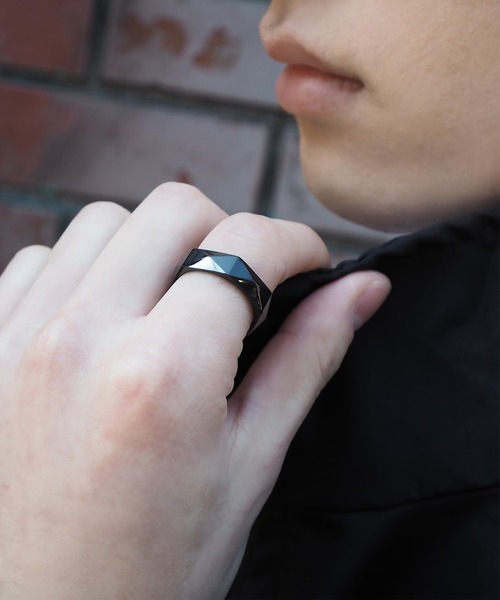 SBG by 7JEWELRY 指輪 リング SBG 六角形ミラーカットリング メンズ