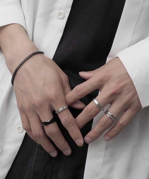 SBG by 7JEWELRY 指輪 リング SBG 六角形ミラーカットリング メンズ