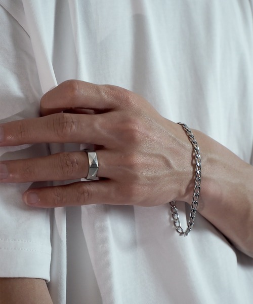 SBG by 7JEWELRY 指輪 リング SBG 六角形ミラーカットリング メンズ