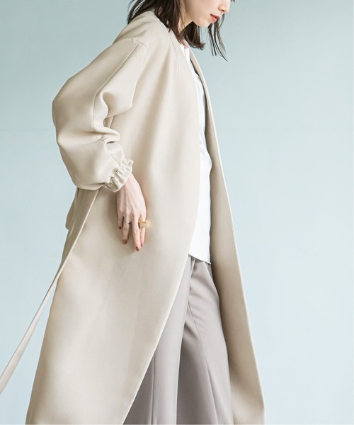noble ノーカラーコート 再入荷☆NOBLEノーカラージップコート | ショップニュース