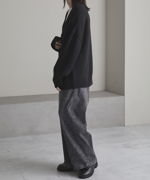 「CIASENSE」 ニットカーディガン M ブラック メンズ_画像8