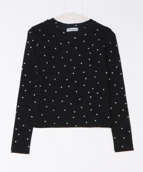 WEGO tシャツ WEGO/長袖「水玉」ドット柄タイトトップス/ロンT