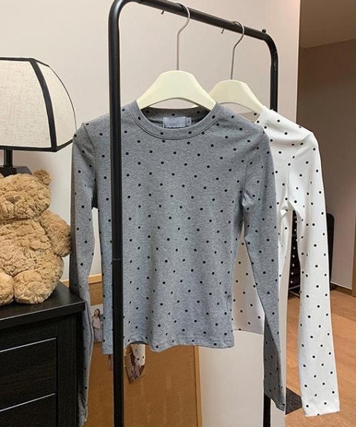 WEGO（ウィゴー） tシャツ 「お気に入り9000人突破！」26AW長袖「水玉