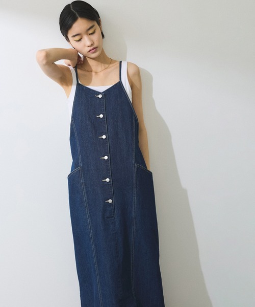 新品 タグ付 ADAM ET ROPÈ アダムエロペ デニム キャミ ワンピ WEB限定】デニムキャミワンピース | アダムエロペ(ADAM ET ROPE