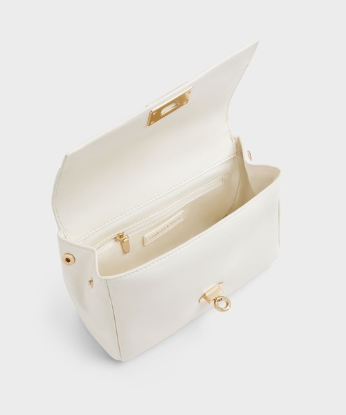 台湾 CHARLES&KEITH Lennie チェーンストラップ ハンドバッグ CHARLES ＆ KEITH ハンドバッグ Lennie レニー チェーン
