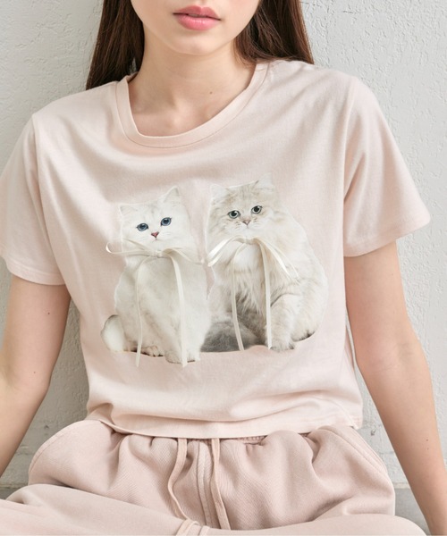 OLIVE des OLIVE（オリーブデオリーブ） tシャツ 半袖 オル・イヴmeow