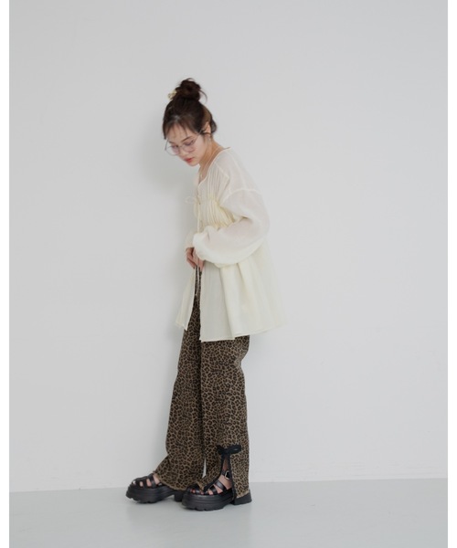 jumelle ジーンズ デニム デニムパンツ leopard ribbon pants
