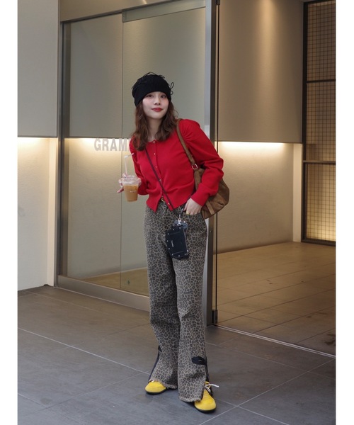 jumelle ジュメロ　leopard ribbon pants leopard ribbon pants（デニムパンツ）｜jumelle（ジュメロ）の