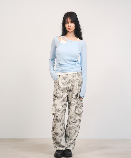 tシャツ 「Nora Lily」「elle」Design Cut L/S Pull Top Set レディース Nora Lily tシャツ 「Nora Lily」「elle」Design Cut L/S Pull