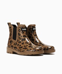 AIGLE（エーグル） 長靴 レインブーツ カーヴィル ヒョウ柄プリント
