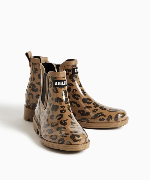 AIGLE サイドゴア ブーツ　サイズ39 AIGLE エーグル レザー サイドゴア ブーツ 39【中古