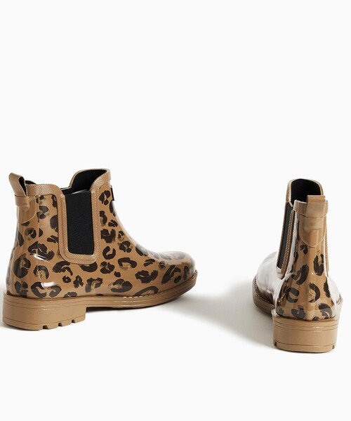 AIGLE 長靴 レインブーツ カーヴィル ヒョウ柄プリント