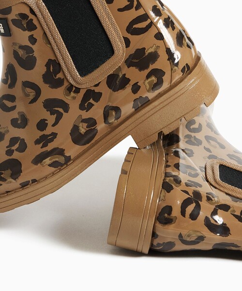 AIGLE 長靴 レインブーツ カーヴィル ヒョウ柄プリント