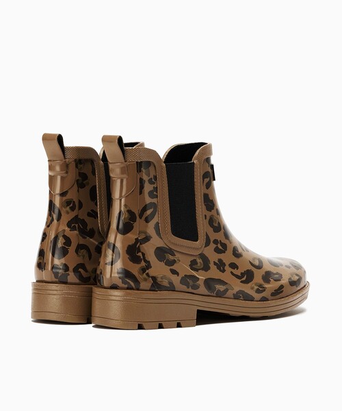 AIGLE 長靴 レインブーツ カーヴィル ヒョウ柄プリント