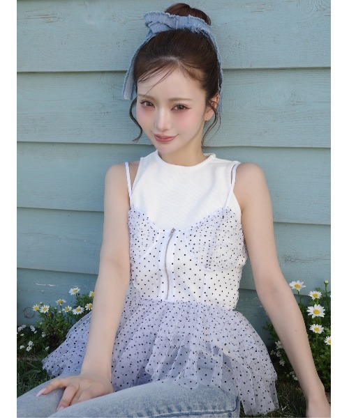 Darich レイヤードコルセットボリュームトップス レディース