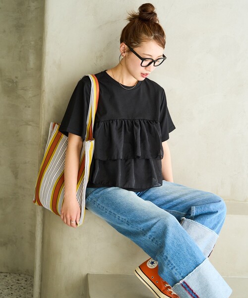 FREAK'S STORE tシャツ 限定展開 オーガンジードッキング半袖T