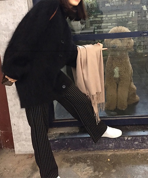 「Doula Doula」 ニットカーディガン FREE ベージュ レディース_画像4