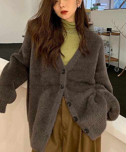 「Doula Doula」 ニットカーディガン FREE ベージュ レディース_画像5